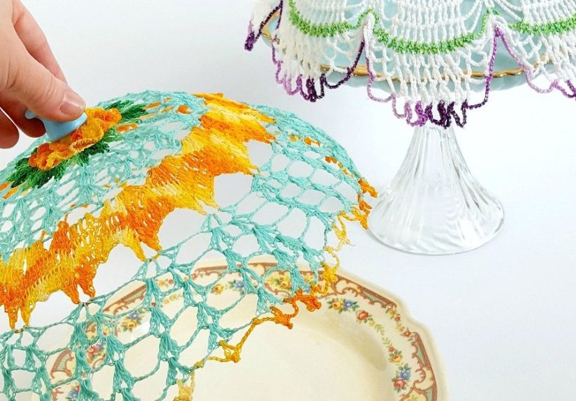 DIY Vintage Doily Cloche Covers