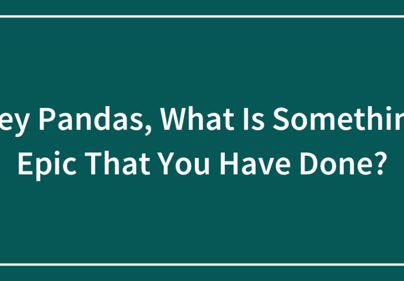 Hey Pandas, What Is Something Epic That You Have Done? (Closed)