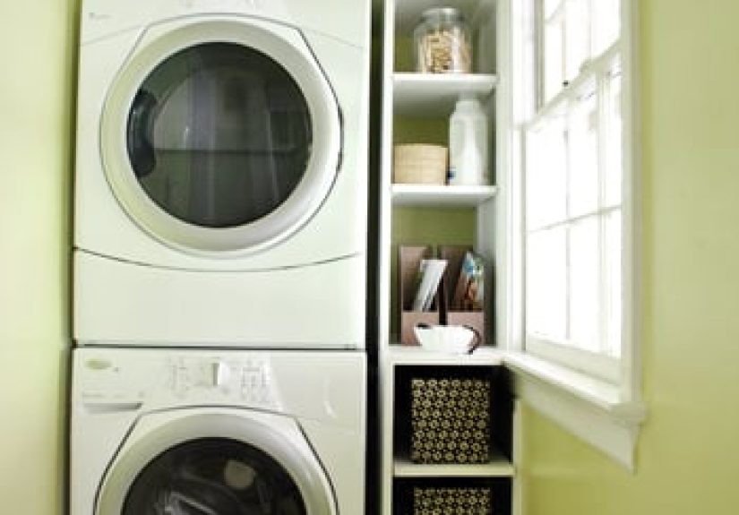 How To Add Built-In Shelves Next To A Washer & Dryer