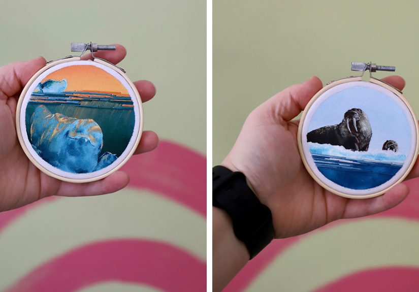I Combine Painting And Embroidery To Make Mixed-Media Animal Artworks (10 Pics)