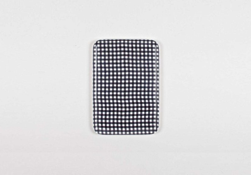 Linen Tray - Navy White Check