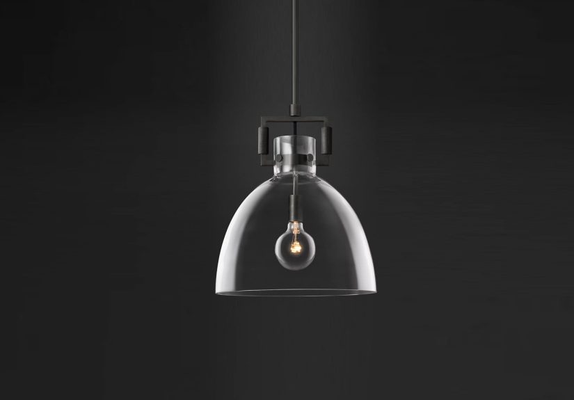 Machinist Glass Cloche Pendant