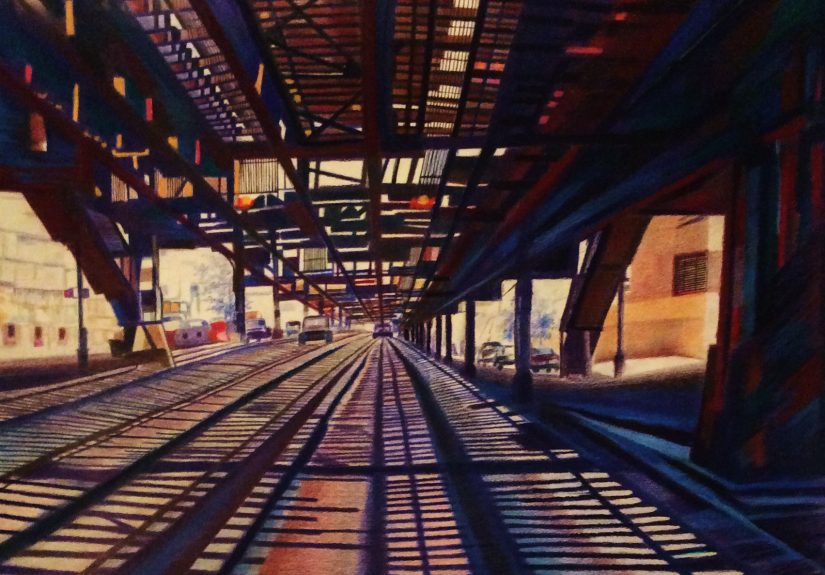 My Blazing Oil Pastel And Colored Pencil Subway From 215th St Nyc