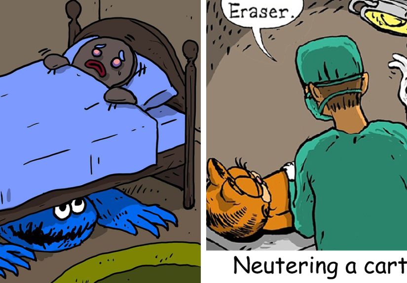 46 Humorous Comics Filled With Dark Humor And Weird Twists That You Won't Be Expecting