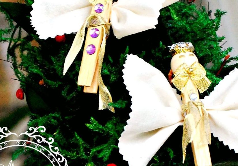 DIY Christmas Clothespin Angels