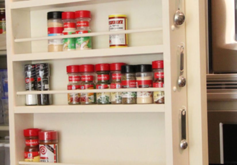 DIY Pantry Door Spice Rack