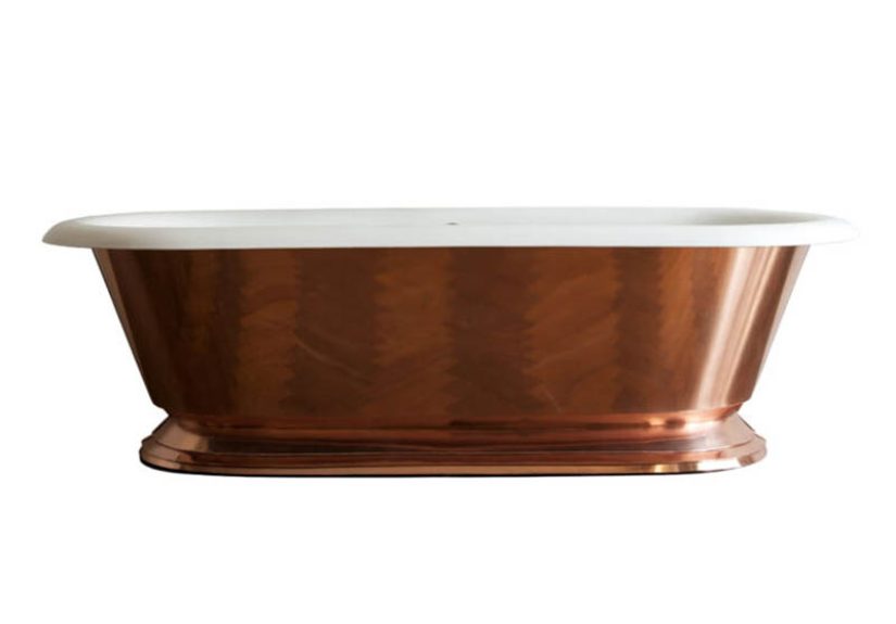 Drummonds Polished Copper Tay Cast Iron Bath Tub
