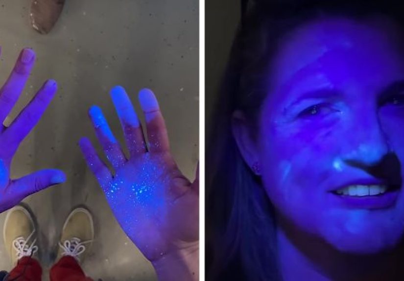 Former NASA Engineer Uses Glow Powder To Show How Fast Germs Can Spread