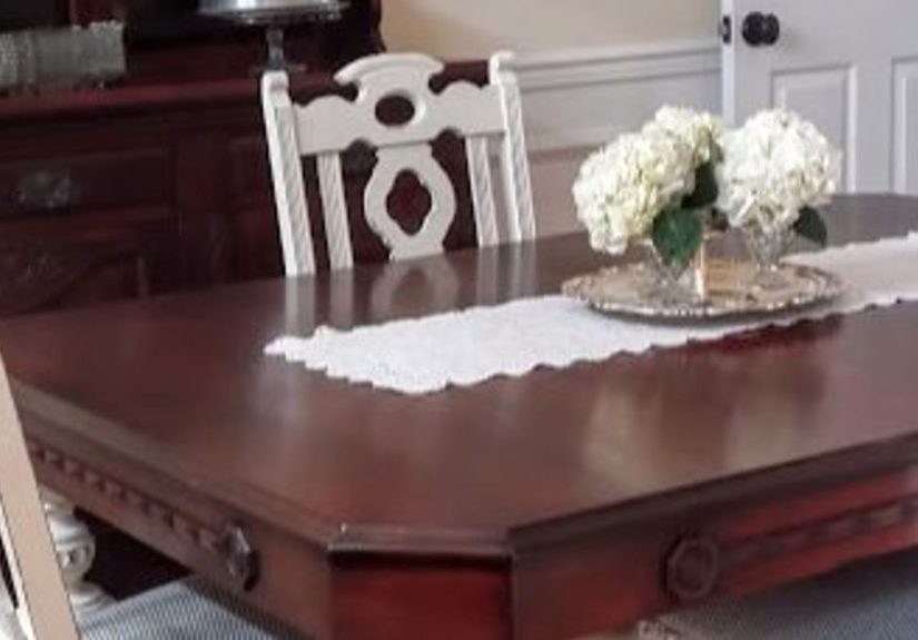 French Country Farmhouse Dining Table Makeover