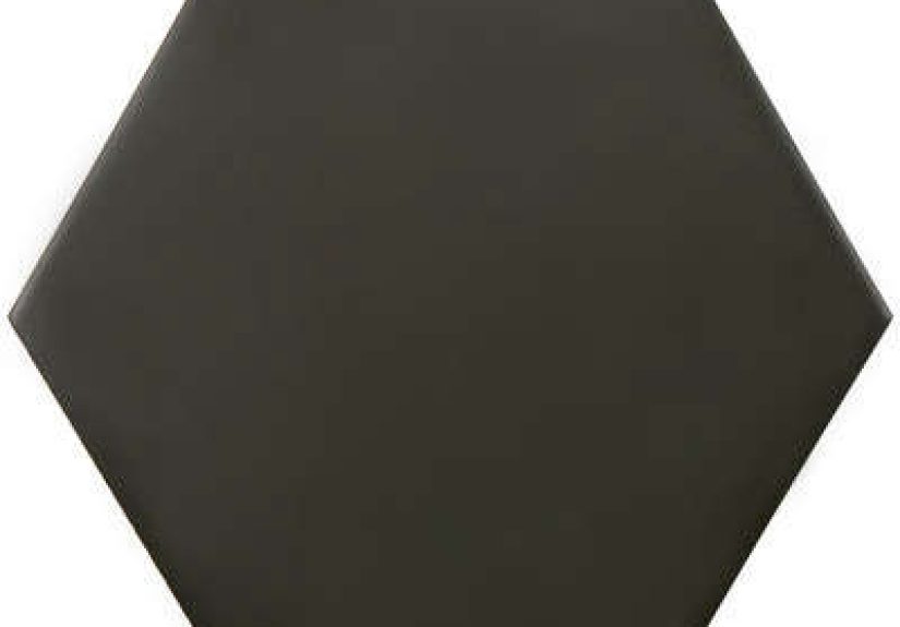 Hexitile 7 in. x 8 in. Porcelain Field Tile in Matte Black