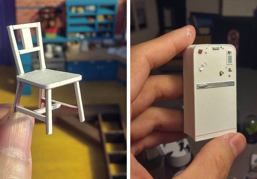 I Built A Tiny Model Of Monica’s Kitchen From “Friends” (11 Pics)