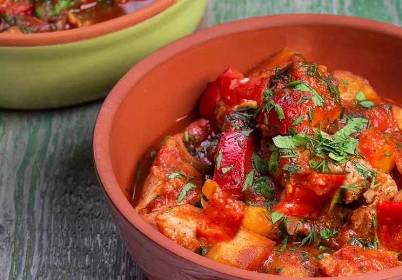 Recipe: Stewed Tomatoes, Radishes & Peppers