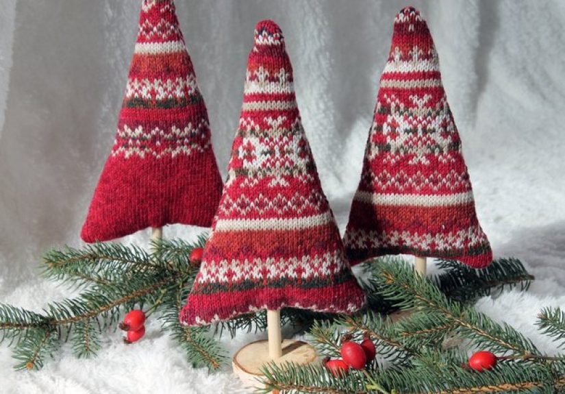 These Cute Holiday Trees are Made From Upcycled Sweaters