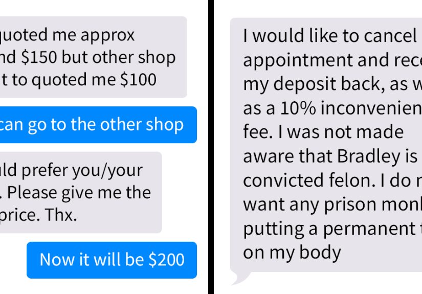 30 Times Tattoo Artists Had To Deal With Customers From Hell