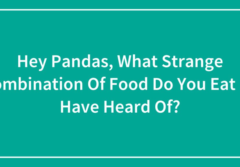 Hey Pandas, What Strange Combination Of Food Do You Eat Or Have Heard Of?
