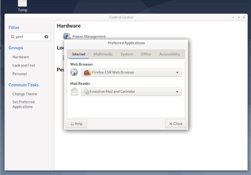 How to set the program defaults in Mate