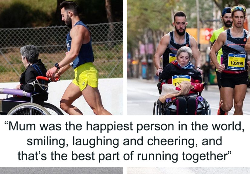 Mother-Son Duo Hold The Guinness World Record For “Fastest Marathon Pushing A Wheelchair,” And The Internet Can’t Get Enough