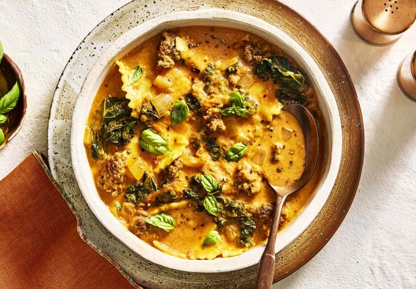 Ravioli Soup With Sausage