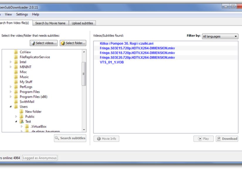 Search & Download Video Subtitles In Batch Using Open Subdownloader