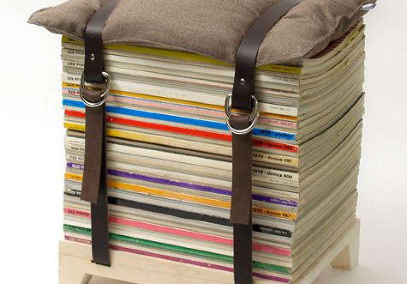 Storage: Hockenheimer Magazine and Newspaper Stool