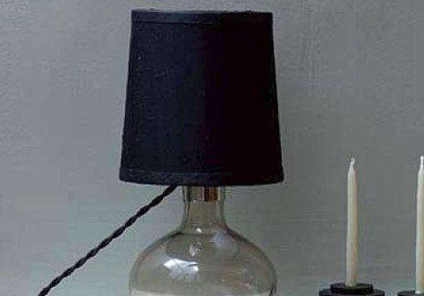Two Glass Lamps: One High, One Low