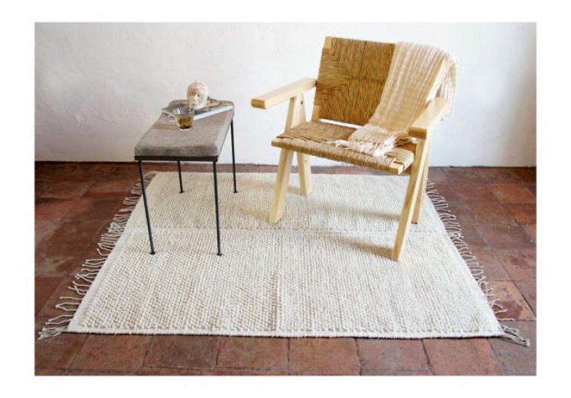 Wool Rug 'Cotorin' in Bone