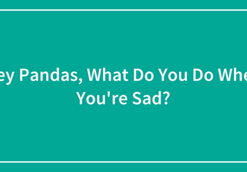 Hey Pandas, What Do You Do When You’re Sad?