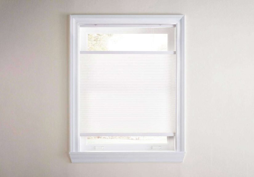 Snow Drift 9/16 in.Top-Down Bottom-Up Cordless Light Filtering Cellular Shade