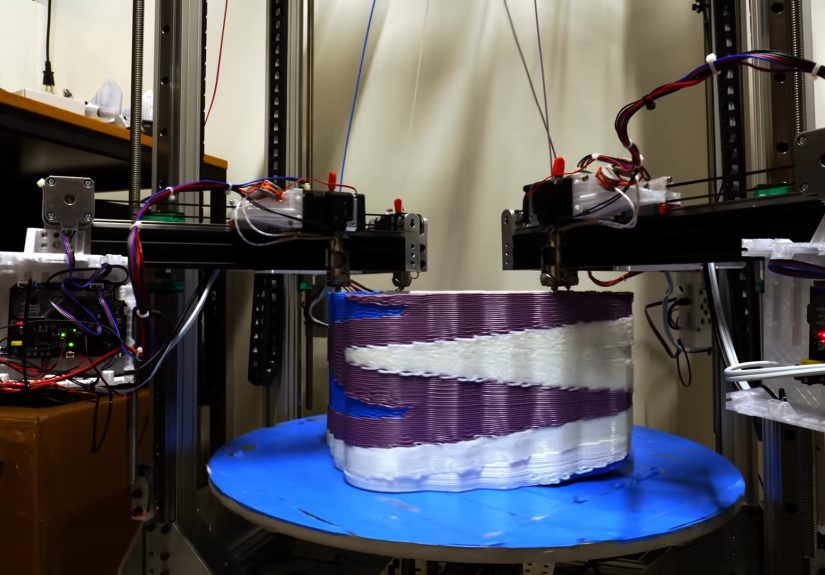 Fast 3D Printing With A Polar, Four Quadrant Custom Machine